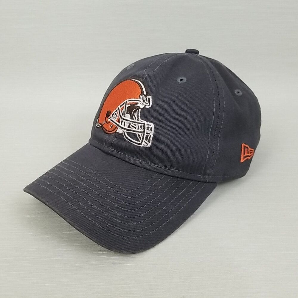 Cleveland Browns Helmet New Era 9TWENTY Hat Adjustable Strap Grey Cap Relax NFL